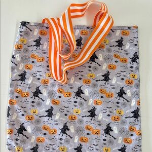 Halloween Trick or Treat Bag with Orange Striped Handles